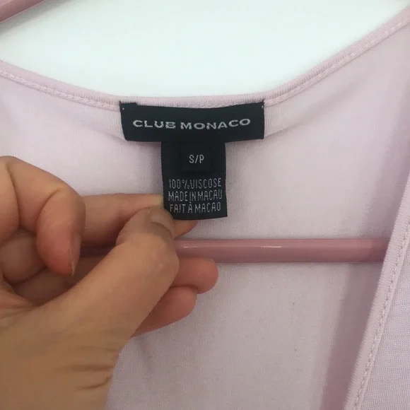 Club Monaco Pink Ruched Tee - Picture 2 of 6